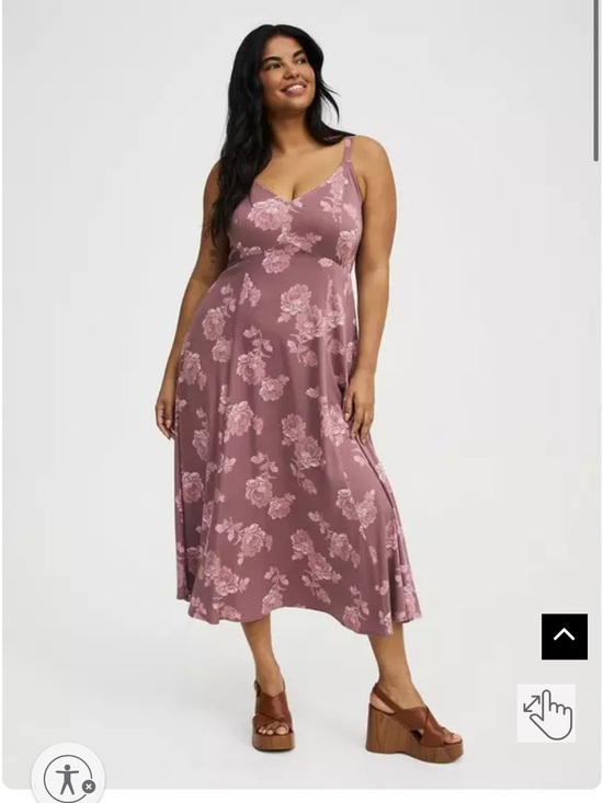 torrid Dresses & Skirts - Torrid 0X Floral Midi Dress in Mauve Pink
